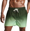 Bañador de hombre de secado rápido, pantalones cortos de playa para navegar, con forro de malla y color degradado