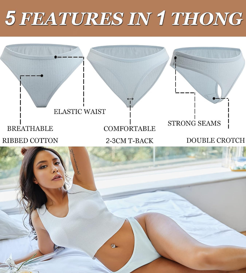 Pack de 10 tangas de algodón para mujer, ropa interior sexy, lencería, pack múltiple tallas S-XL, multicolor