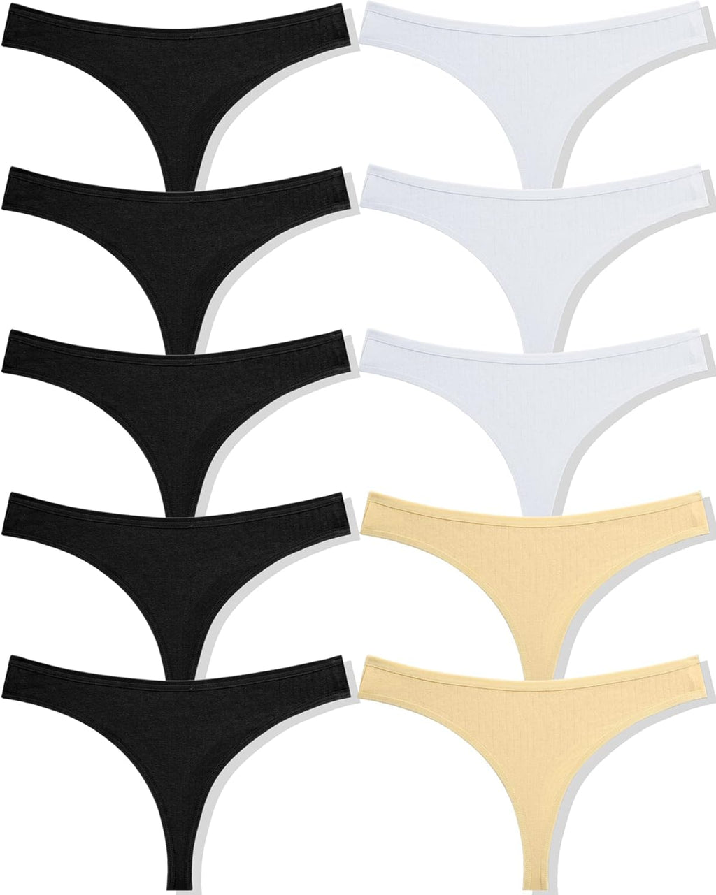 Pack de 10 tangas de algodón para mujer, ropa interior sexy, lencería, pack múltiple tallas S-XL, multicolor