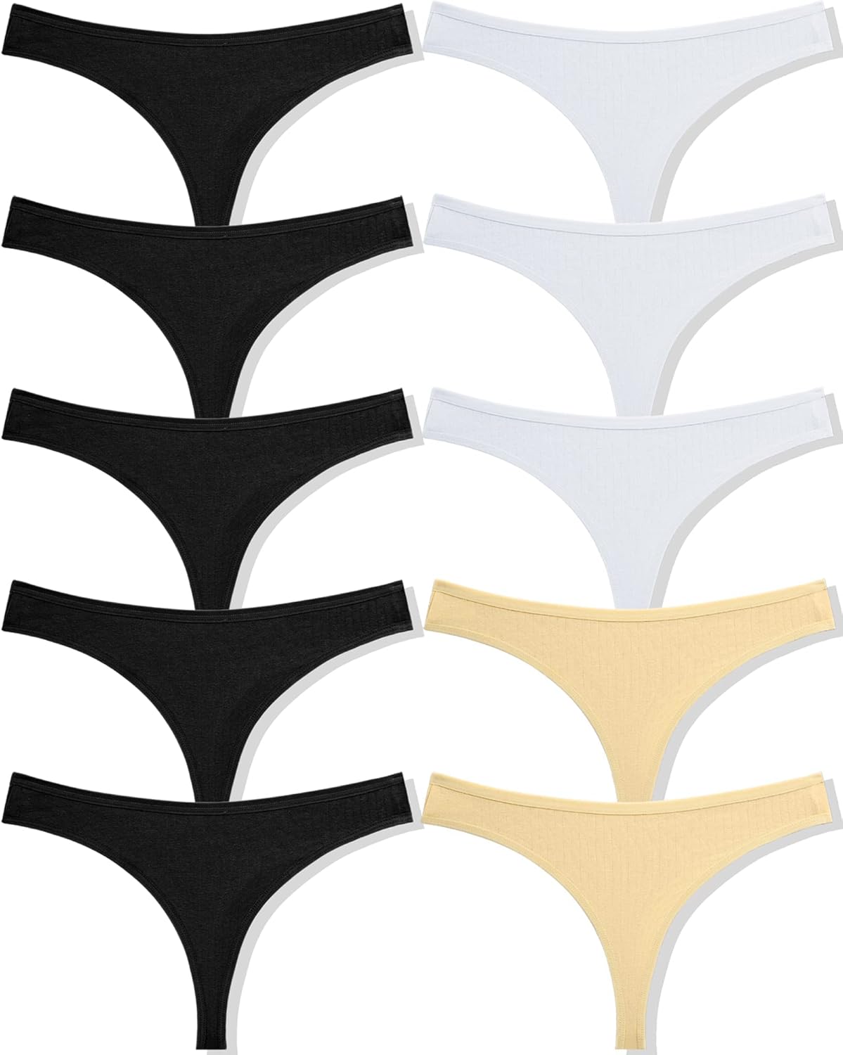 Pack de 10 tangas de algodón para mujer, ropa interior sexy, lencería, pack múltiple tallas S-XL, multicolor
