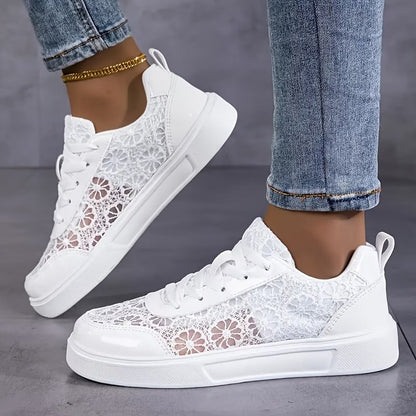 Dentelle-Zapatillas de Encaje Floral