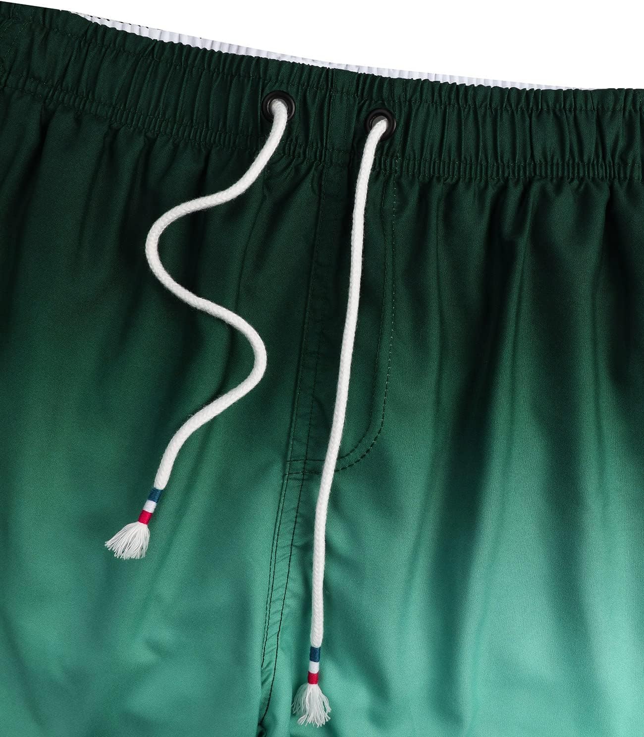 Bañador de hombre de secado rápido, pantalones cortos de playa para navegar, con forro de malla y color degradado