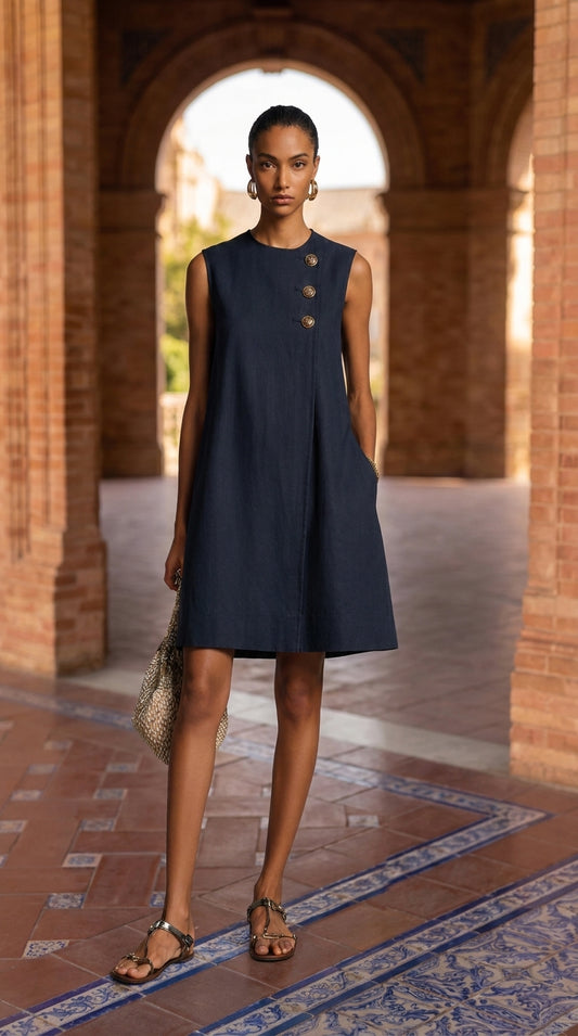 Minivestido azul marino