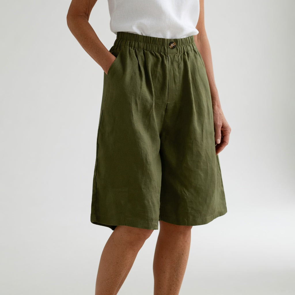 Inés | Shorts de talla grande cómodos con cintura elástica