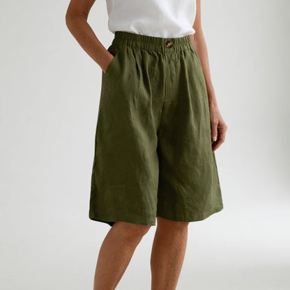 Inés | Shorts de talla grande cómodos con cintura elástica