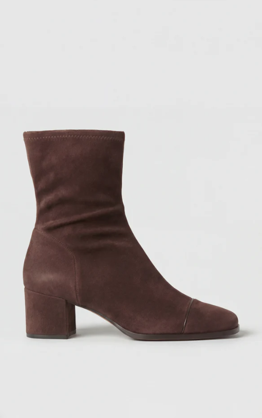 Botines elegantes con tacón cuadrado
