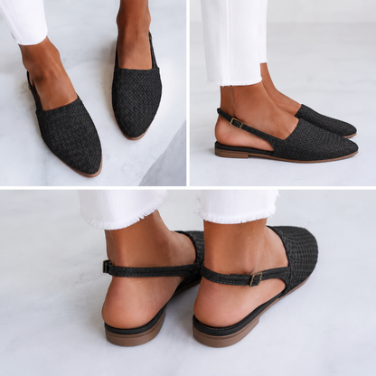 Claudia | Mocasines con tira trasera trenzada