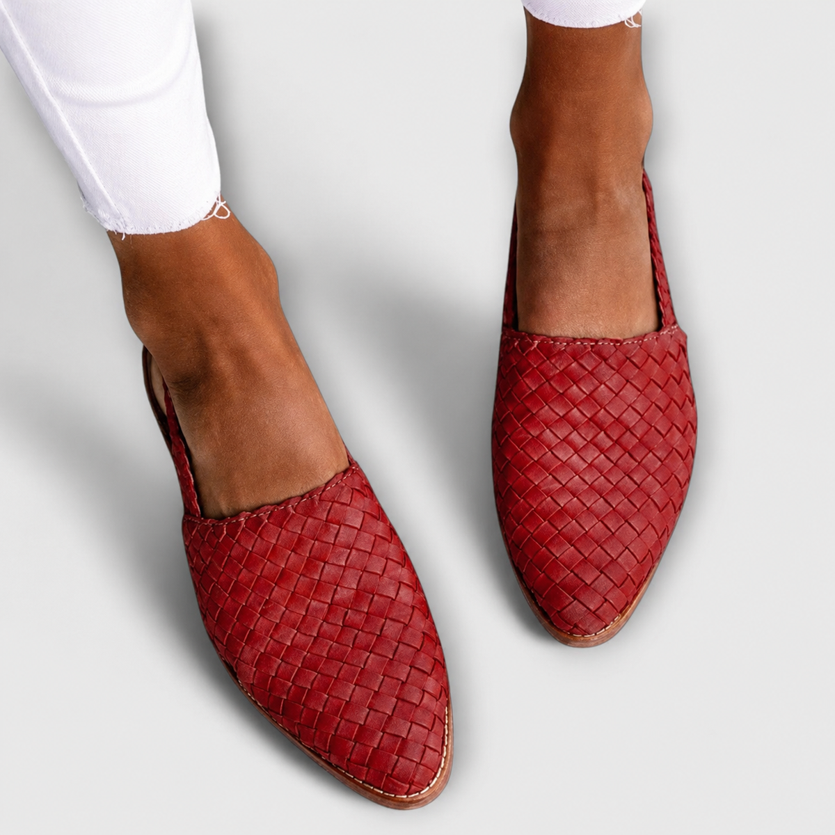 Claudia | Mocasines con tira trasera trenzada