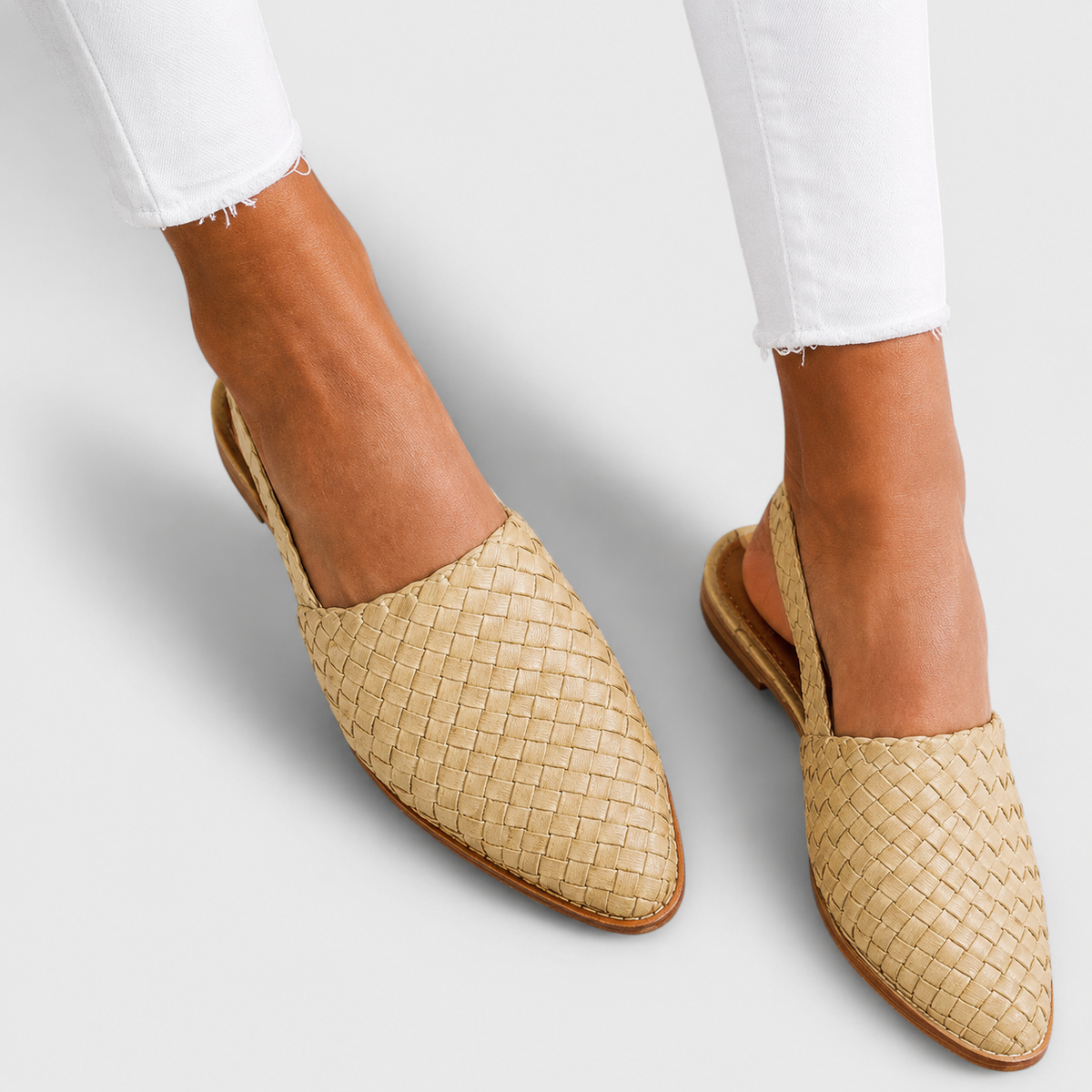 Claudia | Mocasines con tira trasera trenzada