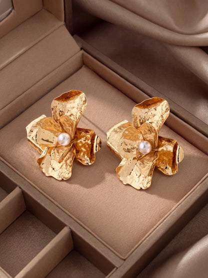 Pendientes Brillantes con Forma de Flor