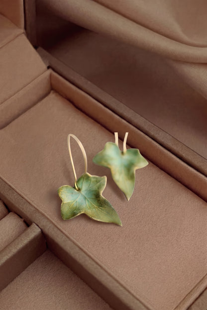 Pendientes Vintage Hoja Verde