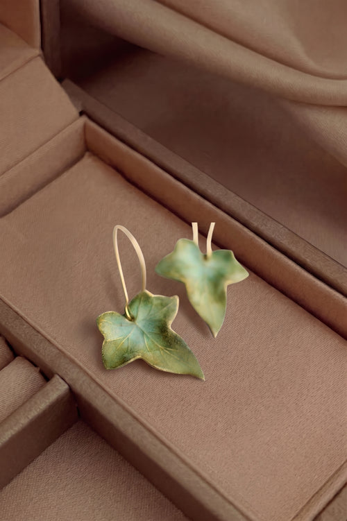 Pendientes Vintage Hoja Verde