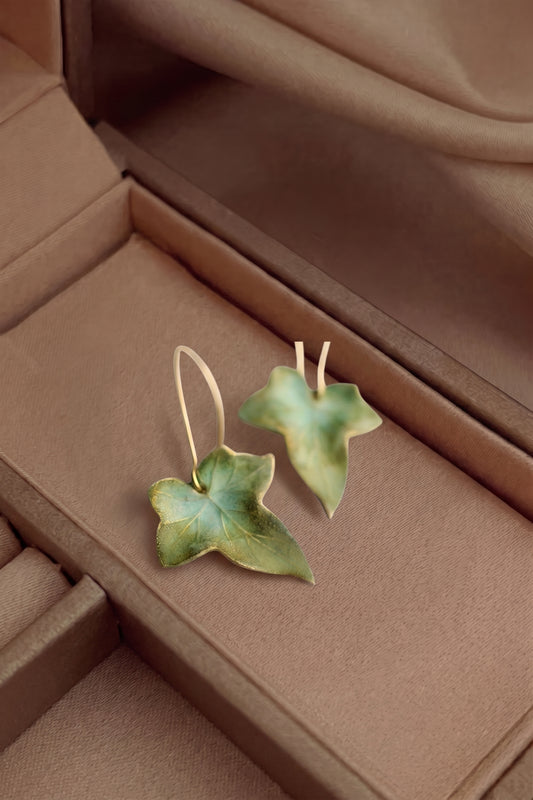 Pendientes Vintage Hoja Verde