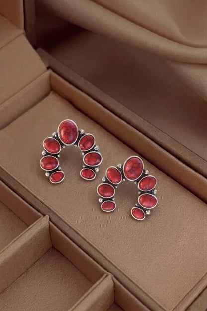 Pendientes Herradura de Piedra Natural