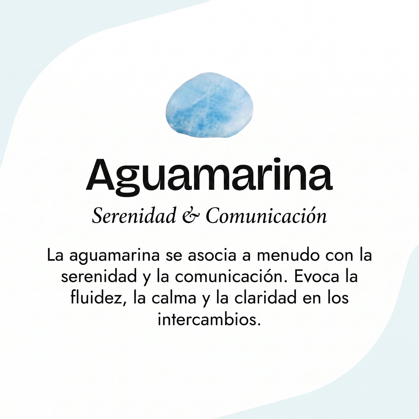 Anillo ajustable de aguamarina «Cristal Marino»