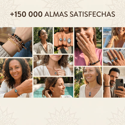 Anillo ajustable de aguamarina «Cristal Marino»