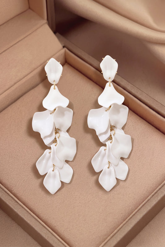 Pendientes de Gotas de Pétalos de Orquídea
