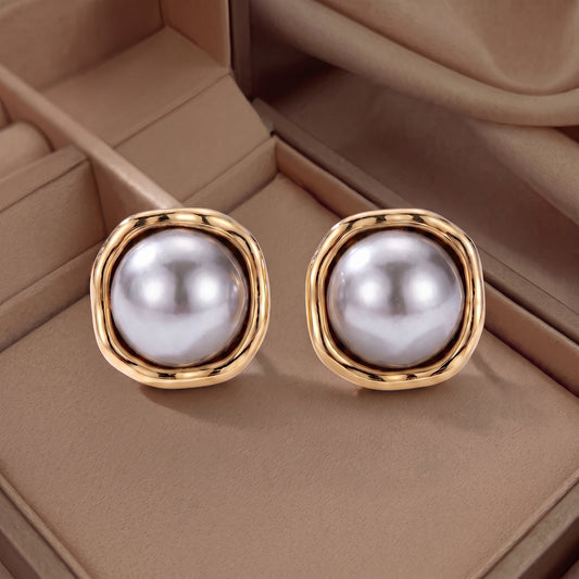Pendientes de Perlas Negras Elegantes con Gracia Atemporal