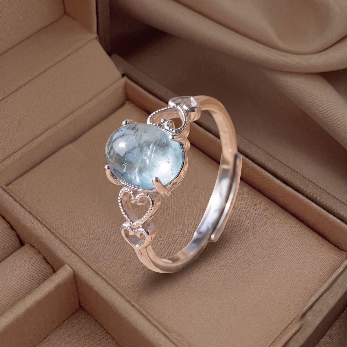 Anillo ajustable de Cristal Mer