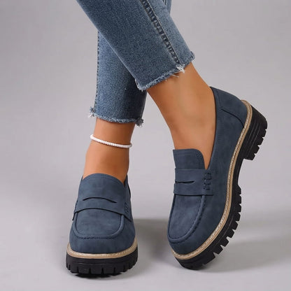 Elsa | Mocasines con plataforma de estilo universitario