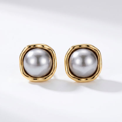 Pendientes de Perlas Negras Elegantes con Gracia Atemporal