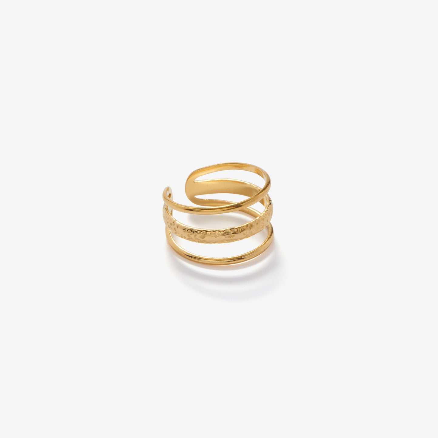 Anillo de tres láminas