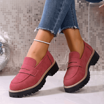 Elsa | Mocasines con plataforma de estilo universitario