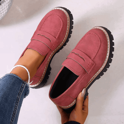 Elsa | Mocasines con plataforma de estilo universitario