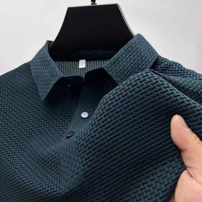 Polo Elegante Texturizado de Manga Corta – Colección Premium