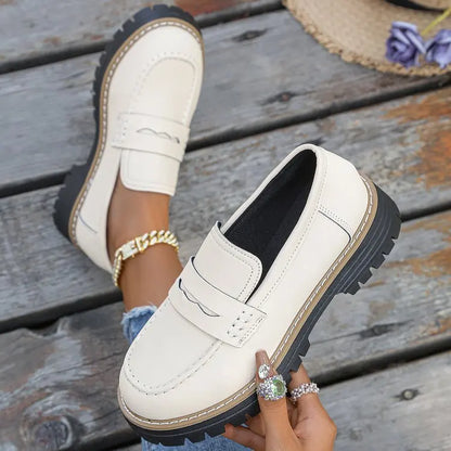 Elsa | Mocasines con plataforma de estilo universitario