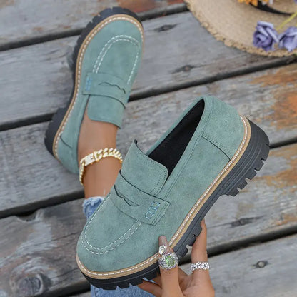 Elsa | Mocasines con plataforma de estilo universitario