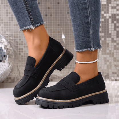 Elsa | Mocasines con plataforma de estilo universitario