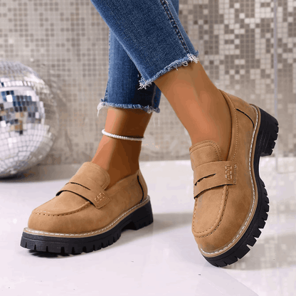 Elsa | Mocasines con plataforma de estilo universitario