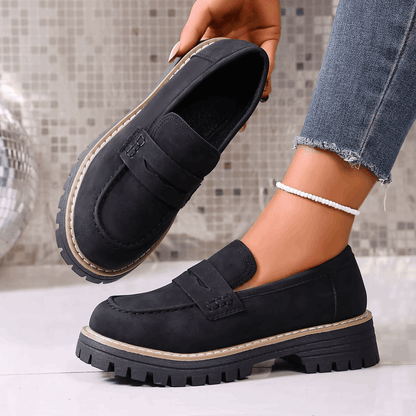 Elsa | Mocasines con plataforma de estilo universitario