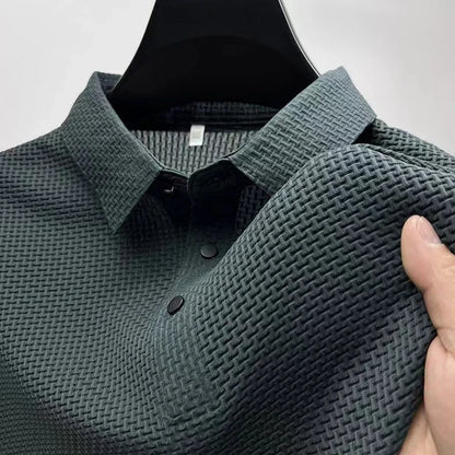 Polo Elegante Texturizado de Manga Corta – Colección Premium