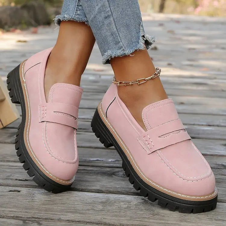 Elsa | Mocasines con plataforma de estilo universitario