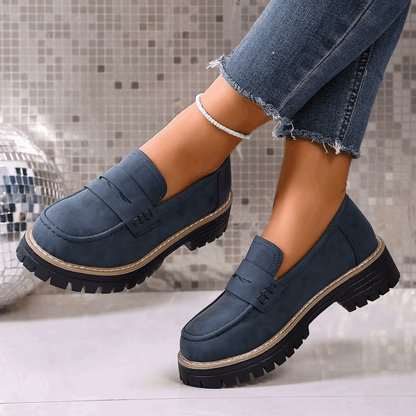 Elsa | Mocasines con plataforma de estilo universitario
