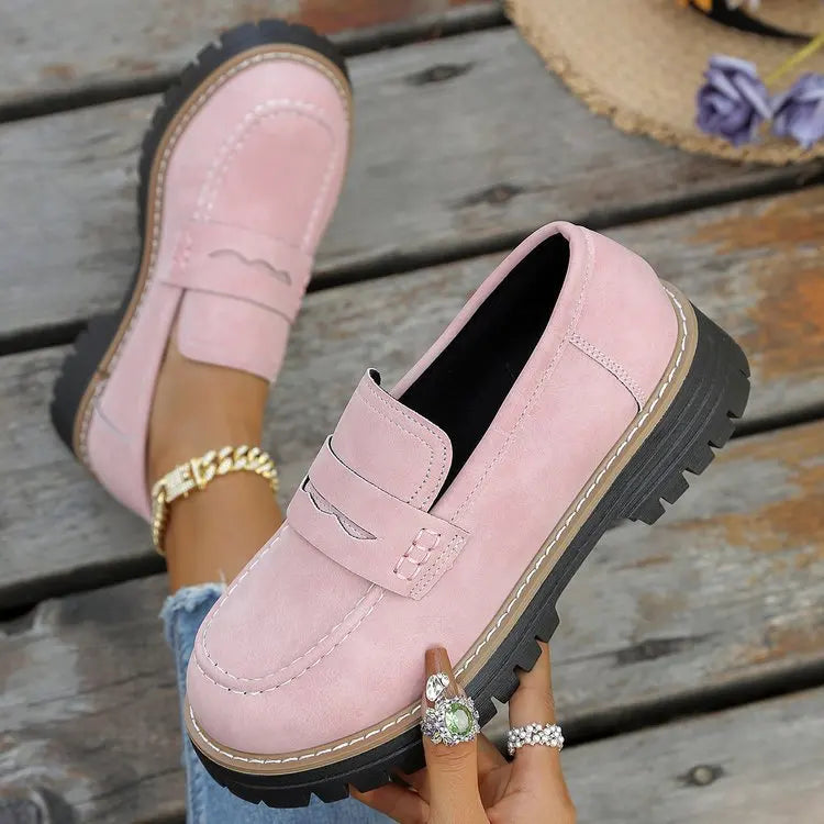 Elsa | Mocasines con plataforma de estilo universitario