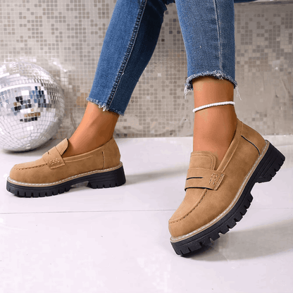 Elsa | Mocasines con plataforma de estilo universitario