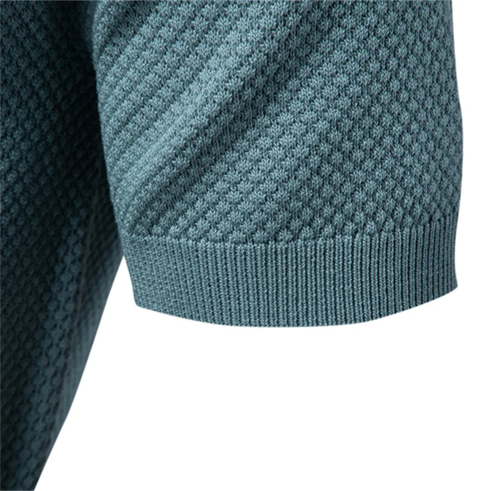 Polo de Punto Texturizado Monaco – Cuello Abierto en V
