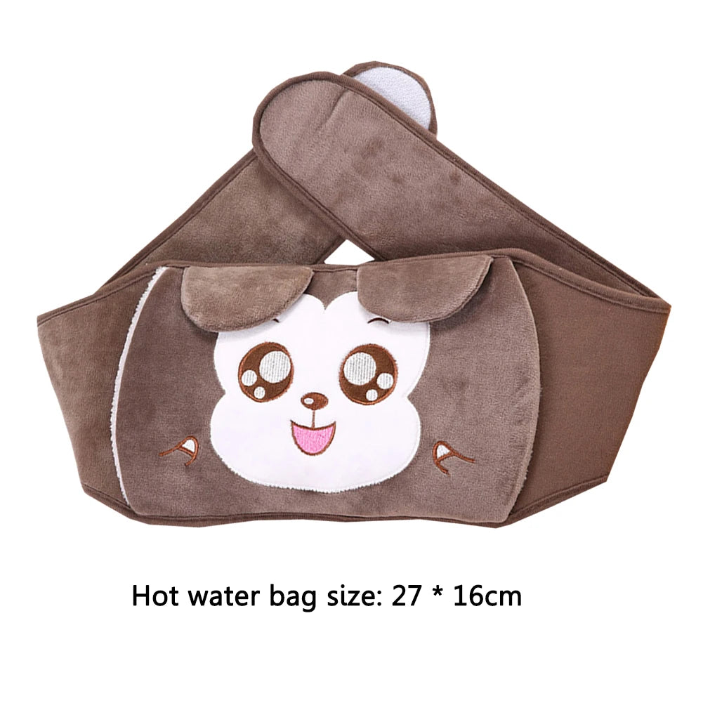 Bolsa para agua caliente para la menstruación, bolsa térmica, funda de felpa para calentar en el microondas, cinturón abdominal, funda térmica para la cintura, bolsa para botella de agua caliente