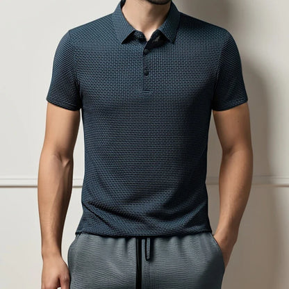 Polo Elegante Texturizado de Manga Corta – Colección Premium