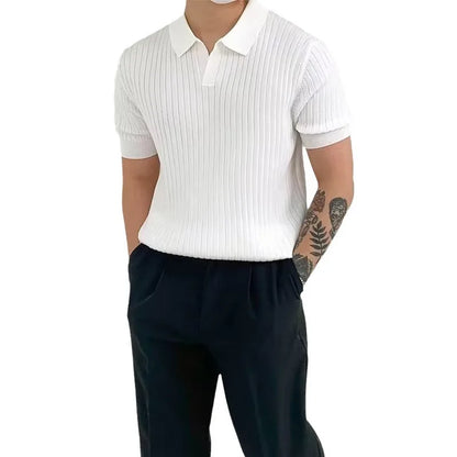 Polo Elegante de Punto Fino Sin Botones – Estilo Lujo Silencioso