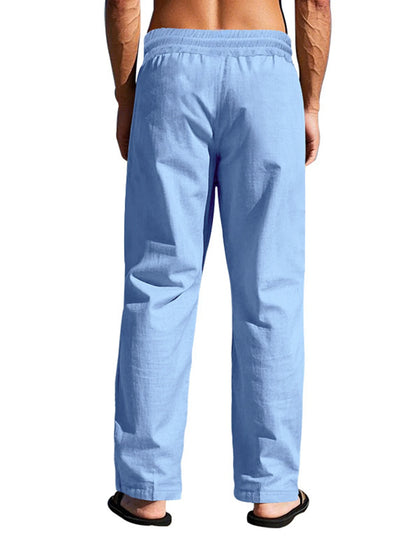 Pantalón de Lino Transpirable "Costa Brava" – Cintura Elástica y 3 Botones