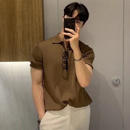 Polo Elegante de Punto Fino Sin Botones – Estilo Lujo Silencioso