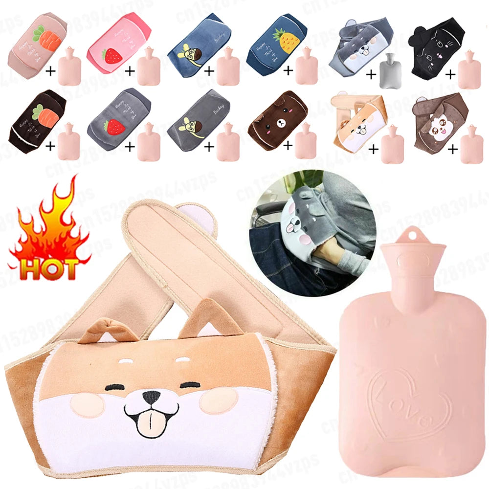 Bolsa para agua caliente para la menstruación, bolsa térmica, funda de felpa para calentar en el microondas, cinturón abdominal, funda térmica para la cintura, bolsa para botella de agua caliente