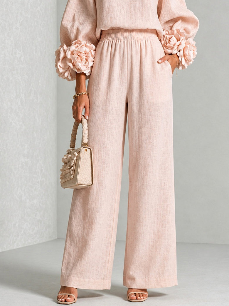 Rosa | Conjunto de dos piezas con puños florales