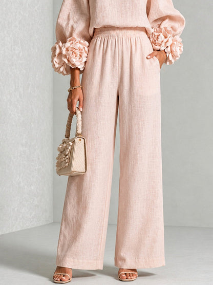 Rosa | Conjunto de dos piezas con puños florales