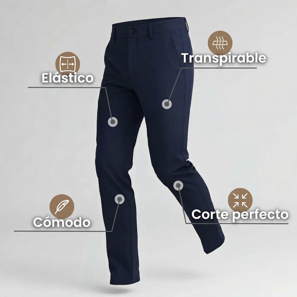 Pantalón Extensible Hombre Verano Fino
