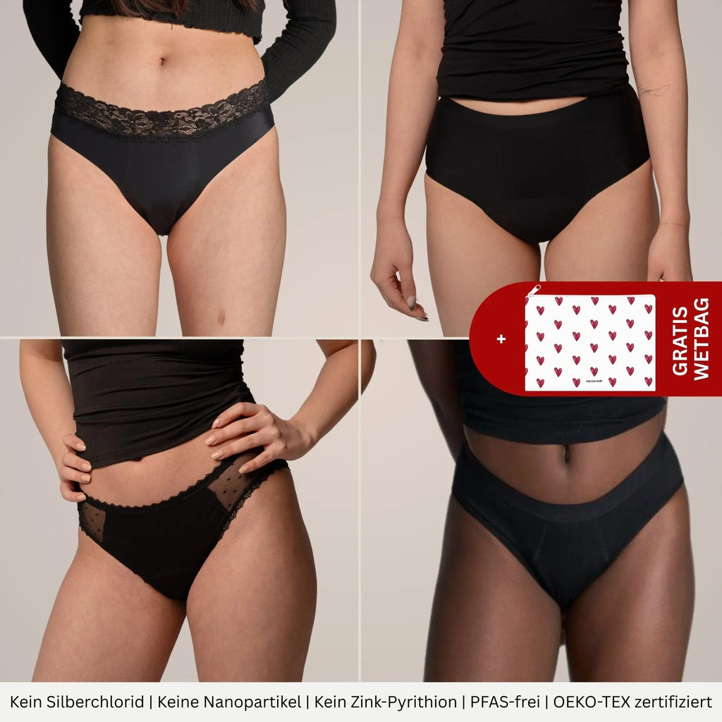 Oferta de verano: 4 braguitas de tela para la menstruación